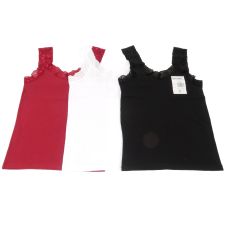 Da. Hemd, Träger+Ausschnit mit Spitze M - XL VE 24