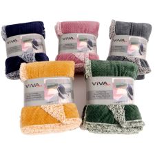 Wohndecke Jaquard-Flanell/Sherpa 150 x 200 cm VE 6