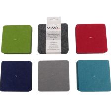 Filzuntersetzer 6er 10 x 10cm Stärke 5mm VE 96