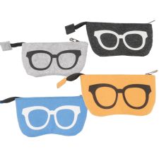Brillenetui Filz "Druck Brille" 17,5 x 9,5 VE48/24